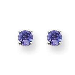 14k White Gold Tanzanite Post Earrings: 14k White Gold Tanzanite Post Earrings Product Id: 166136 Metal: Gold Purity: 14k Length Of Item: 4 mm Stone Type: Tanzanite Stone Color: Blue Earring Closure: Post & Push Back E