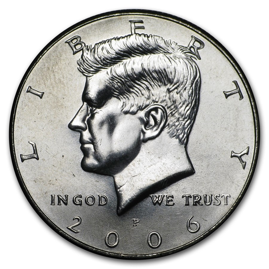 2006-P Kennedy Half Dollar BU: 2006-P Kennedy Half Dollar BU SKU no: RBJ 13470 Year: 2006 Grade: Brilliant Unc Grade Service: None Denomination: 50 Cents Mint Mark: P - Philadelphia Metal Content: 0 troy oz Pu