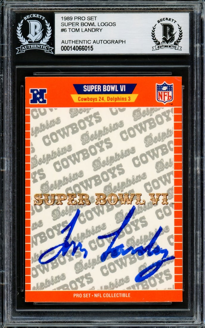 Tom Landry Autographed 1989 Pro Set Card #VI Dallas Cowboys Beckett #14066015: Tom Landry Autographed 1989 Pro Set Card #VI Dallas Cowboys Beckett #14066015 Tom Landry Autographed 1989 Pro Set Card #VI Dallas Cowboys Beckett #14066015 SKU no: RBJ7342962147416