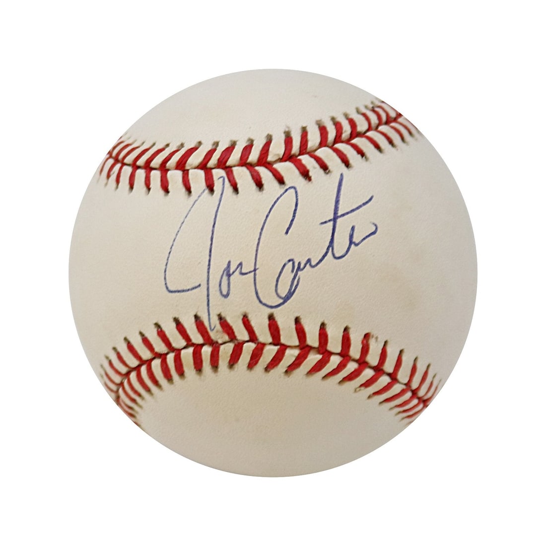 joe carter toronto blue jays autographed OAL baseball: joe carter toronto blue jays autographed OAL baseball This JSA authenticated American League Baseball is autographed by Joe Carter Carter is best known for his walk-off homerun in game 6, to win the 1