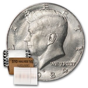 1984-D Kennedy Half Dollar 20-Coin Roll BU: 1984-D Kennedy Half Dollar 20-Coin Roll BU SKU no: RBJ 38509 Year: 1984 Grade: Brilliant Unc Grade Service: None Denomination: 50 Cents Mint Mark: D - Denver Metal Content: 0 troy oz