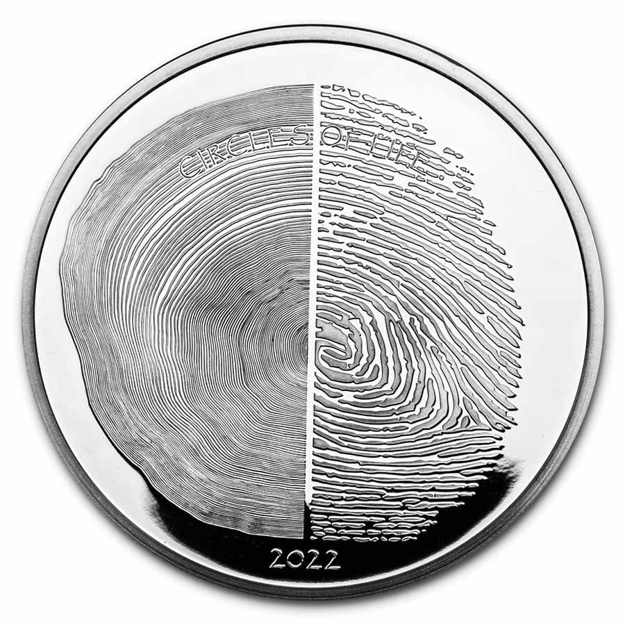 2022 Cook Islands 1 oz Silver Circles of Life: 2022 Cook Islands 1 oz Silver Circles of Life SKU no: RBJ 260569 Year: 2022 Grade: Proof Grade Service: None Denomination: 5 Dollars Mint Mark: Not Shown Metal Content: 1 troy oz