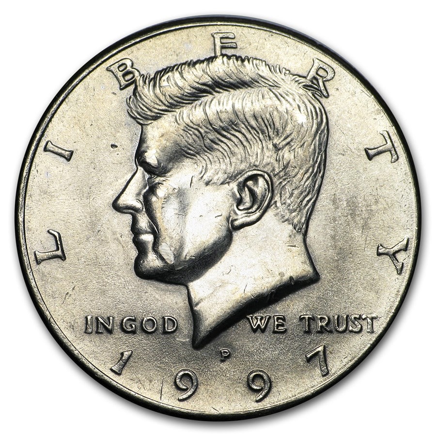 1997-P Kennedy Half Dollar BU: 1997-P Kennedy Half Dollar BU SKU no: RBJ 6065 Year: 1997 Grade: Brilliant Unc Grade Service: None Denomination: 50 Cents Mint Mark: P - Philadelphia Metal Content: 0 troy oz Pur