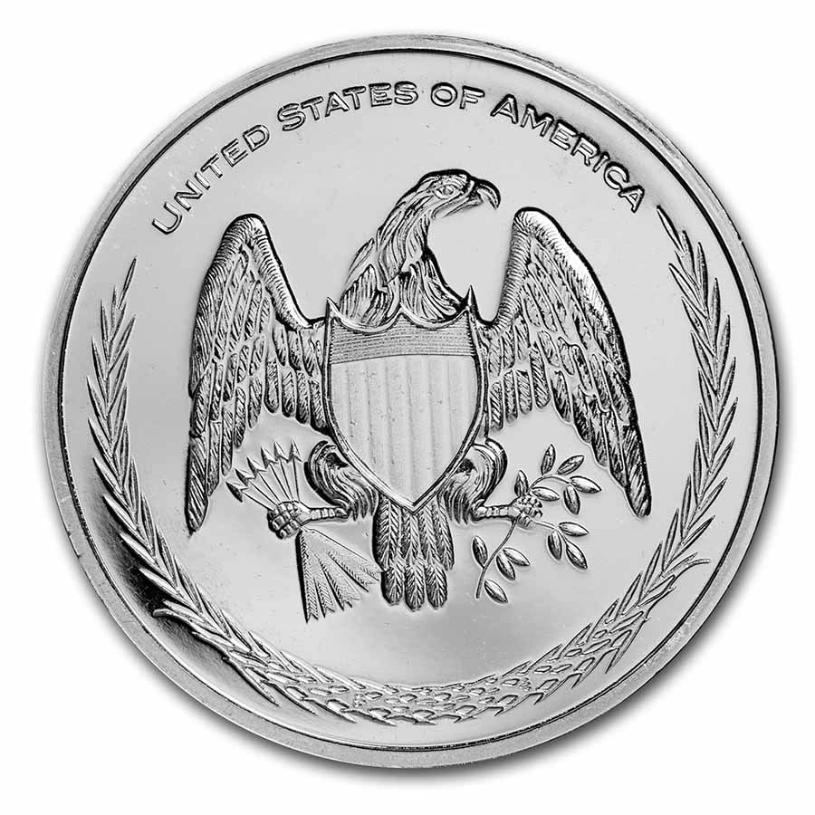 1 oz Silver Round - Vintage Eagle & Flag: 1 oz Silver Round - Vintage Eagle & Flag SKU no: RBJ 254476 Year: N/A Grade: None Grade Service: None Mint Mark: N/A - Not Available Metal Content: 1 troy oz Purity: .999 Thickne