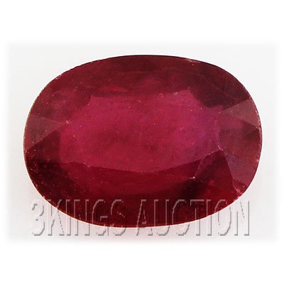 4.36ctw African Ruby Loose Gemstone: 4.36ctw African Ruby Loose Gemstone **|**|** 12.30x9.00mm Red Ruby Leaded African Loose Gemstone Oval Cut, Lot of 1 ; MSRP: $700