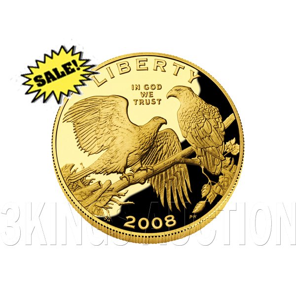 Gold $5 Commemorative 2008 Bald Eagle Proof: Gold $5 Commemorative 2008 Bald Eagle Proof **|**|** MSRP: $1300