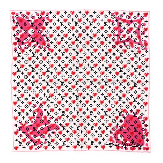 Louis Vuitton Silk I LV U Square 45 Scarf Pink White: Louis Vuitton Silk I LV U Square 45 Scarf Pink White SKU no: RBJ1347210 Brand: LOUIS VUITTON Condition: Excellent Year: 2021 Length: 17 in Height: 17 in Comes With: In-house Certificate o