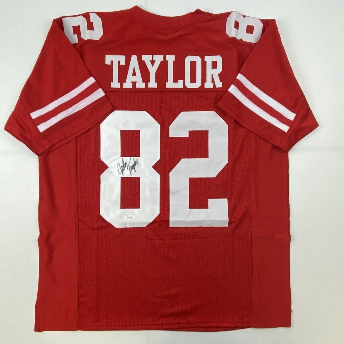 Autographed/Signed JOHN TAYLOR San Francisco Red: Autographed/Signed JOHN TAYLOR San Francisco Red Autographed/Signed JOHN TAYLOR San Francisco Red Football Jersey JSA COA Auto SKU no: 7242346922072