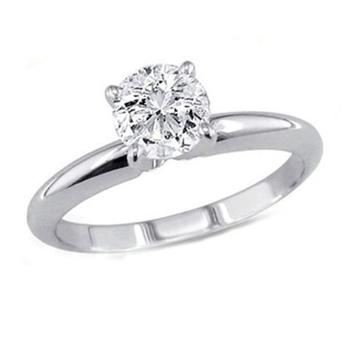 0.60 ct Round cut Diamond Solitaire Ring, G-H, VS: 0.60 ct Round cut Diamond Solitaire Ring, G-H, VS **|**|** Diamond count: 1 ROUND CUT Diamond weight: 0.6ctw Diamond color: G-H Diamond clarity: VS Metal: 14K White Gold Ring size: 6.5 Availability: 3