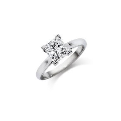 0.60 ct Princess cut Diamond Solitaire Ring, G-H, VVS: 0.60 ct Princess cut Diamond Solitaire Ring, G-H, VVS **|**|** Diamond count: 1 PRINCESS CUT Diamond weight: 0.6ctw Diamond color: G-H Diamond clarity: VVS Metal: 14K White Gold Ring size: 6.5 Availab