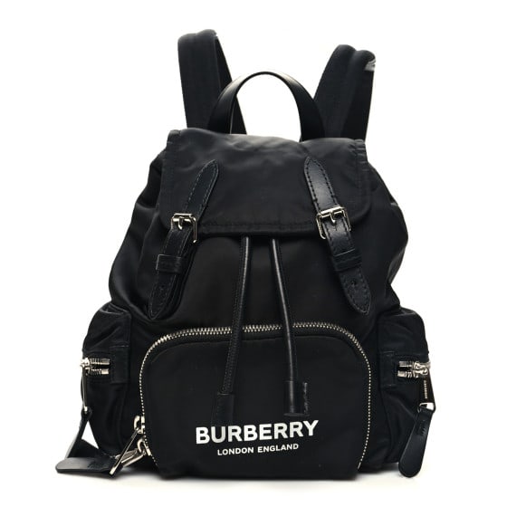 Burberry Nylon Logo Print Small Rucksack Backpack: Burberry Nylon Logo Print Small Rucksack Backpack SKU no: RBJ1393557 Brand: BURBERRY Condition: Very Good Condition Details: Interior: Residue marks, surface wear, Exterior: Edge wear, marks, sizing m