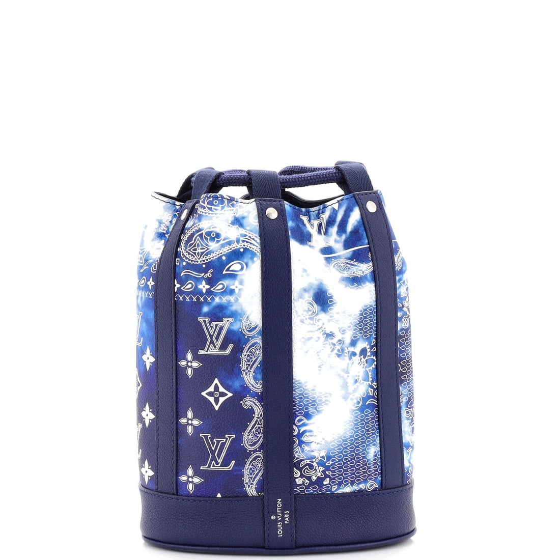 Louis Vuitton Randonnee Backpack Limited: Louis Vuitton Randonnee Backpack Limited Exterior Color: Blue, Print Interior Color: Blue Exterior Material: Leather Interior Material: Fabric Hardware Color: Silver Accessories: Dust bag