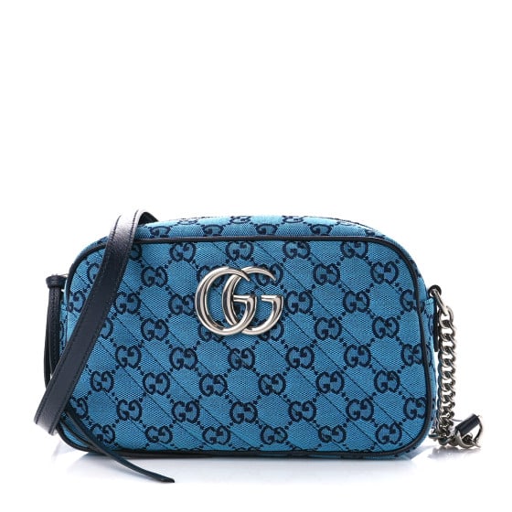 Gucci Monogram Multicolor Matelasse Diagonal Small GG Marmont Chain Shoulder Bag Light Blue: Gucci Monogram Multicolor Matelasse Diagonal Small GG Marmont Chain Shoulder Bag Light Blue SKU no: RBJ1369439 Brand: GUCCI Condition: Excellent Condition Details: Interior: Perfume or cologne odor, m