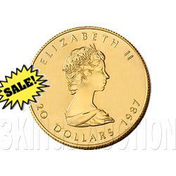 Canada Maple Leaf Half Ounce Gold Coin (Date Our Choice: Canada Maple Leaf Half Ounce Gold Coin (Date Our Choice) **|**|** MSRP: $2500