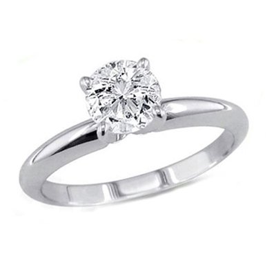 1.25 ct Round cut Diamond Solitaire Ring, G-H, SI2: 1.25 ct Round cut Diamond Solitaire Ring, G-H, SI2 **|**|** Diamond count: 1 ROUND CUT Diamond weight: 1.25ctw Diamond color: G-H Diamond clarity: SI2 Metal: 14K White Gold Ring size: 6.5 Availability
