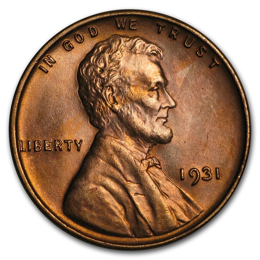 1931 Lincoln Cent AU: Details: 1931 Lincoln Cent AU SKU no: RBJ16204 Year: 1931 Grade: Almost Unc Grade Service: None Denomination: 1 Cent Mint Mark: P - Philadelphia (Not Shown) Metal Content: 0 troy oz <