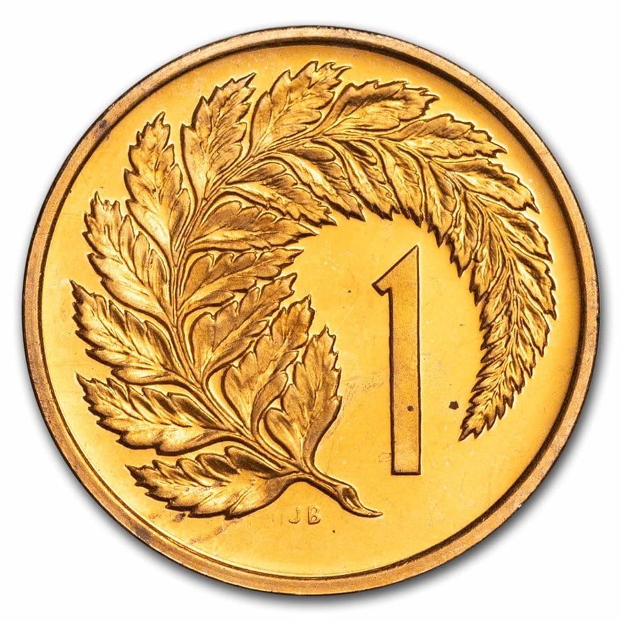 1967-1985 New Zealand Bronze 1 Cent: Details: 1967-1985 New Zealand Bronze 1 Cent Elizabeth II BU (Red) SKU no: RBJ295104 Year: Varies Grade: Brilliant Unc Grade Service: None Denomination: 1 Cent Mint Mark: Not Shown Metal