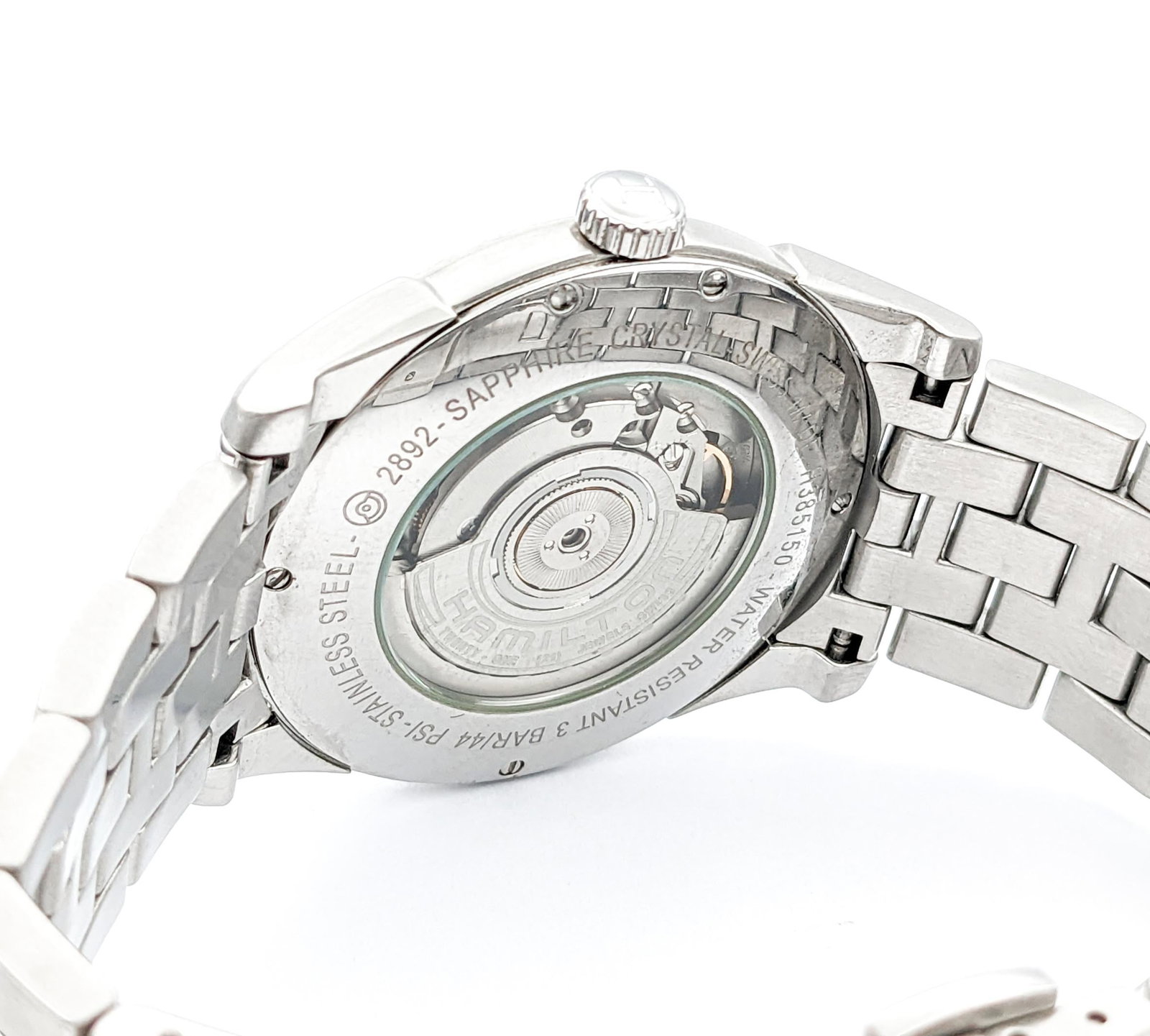 Hamilton Automatic Jazzmaster Slim: Hamilton Automatic Jazzmaster Slim Case Material: Steel, Stainless Steel Weight: 88.9 g Strap Material: Stainless Steel Case Shape: Round Movement: Automatic Case Dimensions: Height: 8 in (203.2 mm) S