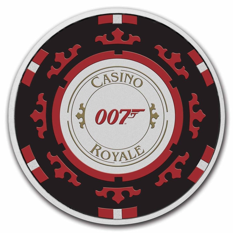 2023 TUV 1 oz Silver Colorized: 2023 TUV 1 oz Silver Colorized 007 James Bond Casino Royale-card SKU no: RBJ286245 Year: 2023 Grade: Brilliant Unc Grade Service: None Denomination: 1 Dollar Mint Mark: Perth Mint (Not Shown)