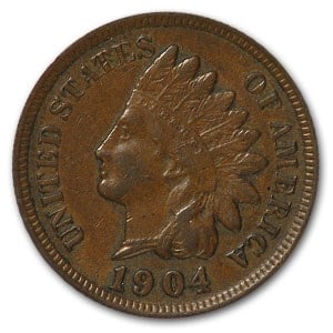1904 Indian Head Cent XF: 1904 Indian Head Cent XF SKU n: RBJ16084 Year: 1904 Grade: Extra Fine Grade Service: None Denomination: $0.01 Mint Mark: P - Philadelphia (Not Shown) Metal Content: 0 troy oz Pur