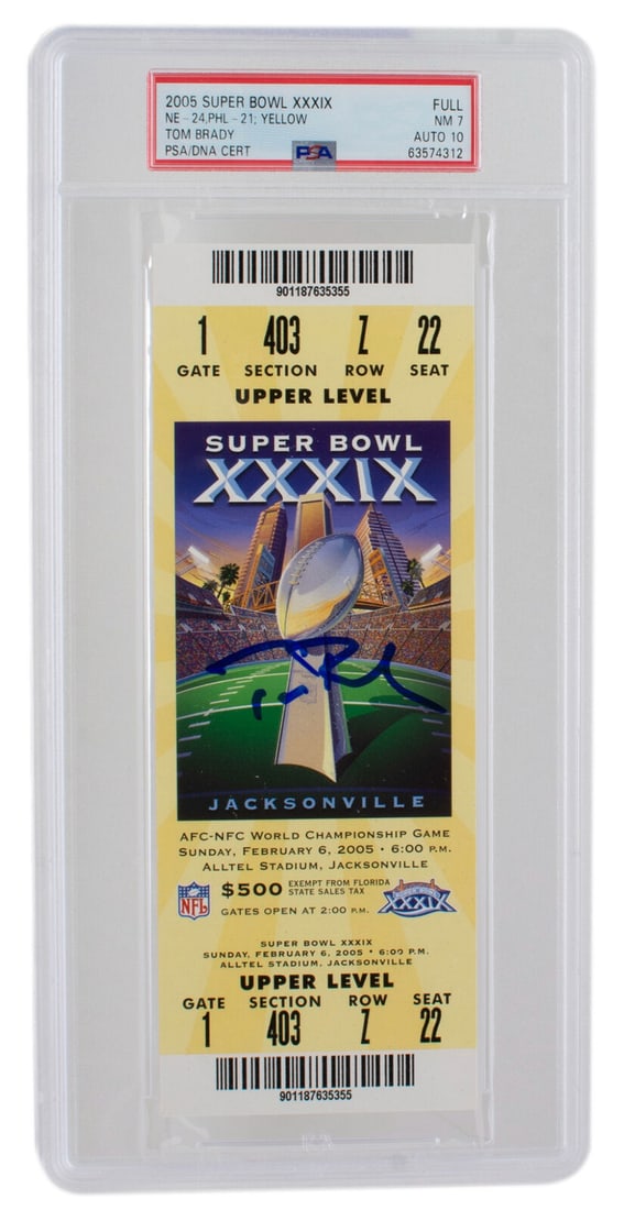 tom brady patriots signed sb: tom brady patriots signed sb xxxix full ticket nm PSA/DNA 7 auto 10 PSA/DNA 312 Tom Brady Patriots Signed SB XXXIX Full Ticket NM PSA/DNA 7 Auto 10 PSA/DNA 312 SKU no: RBJ7594037706840