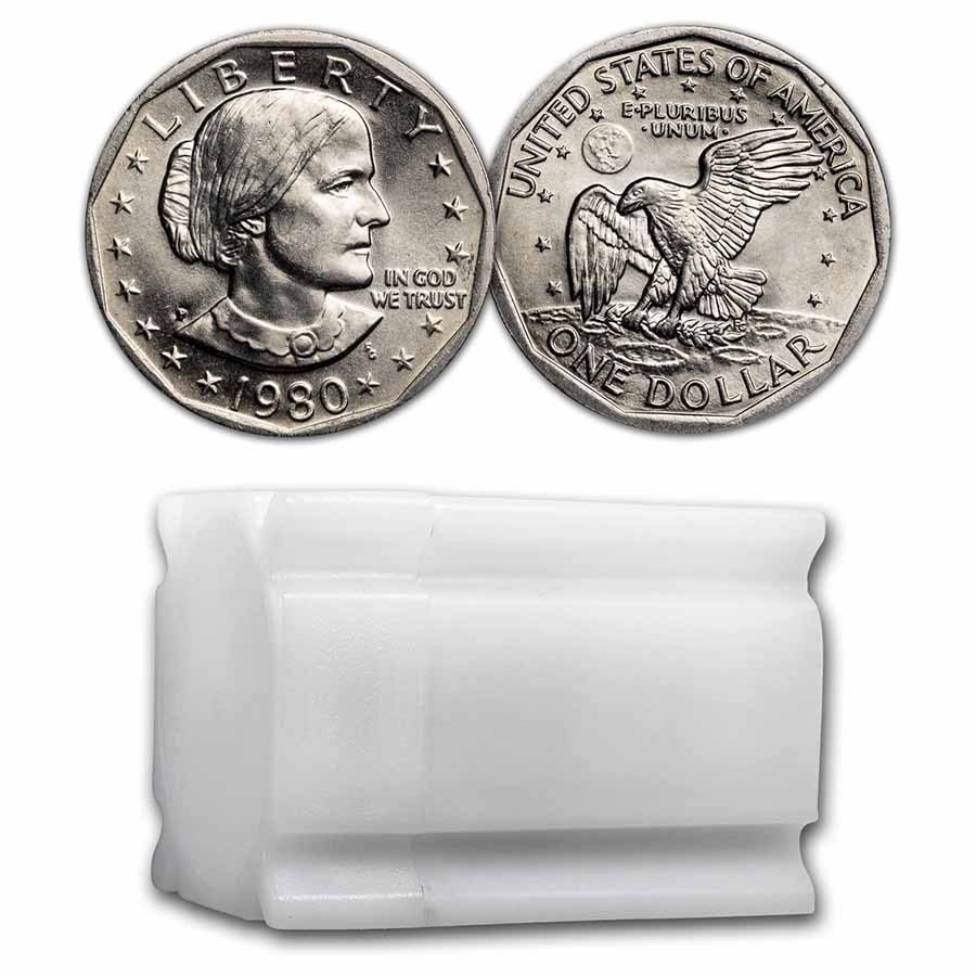 1980-P SBA 20-Coin Roll BU: 1980-P SBA 20-Coin Roll BU SKU no: RBJ30773 Year: 1980 Grade: Brilliant Unc Grade Service: None Denomination: $1.00 Mint Mark: P - Philadelphia Metal Content: 0 troy oz Purity: N