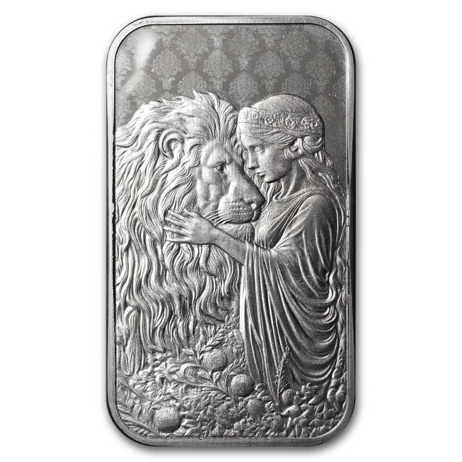 2024 1 oz Una and: 2024 1 oz Una and the Lion Silver Bar SKU no: RBJ297484 Year: 2024 Grade: None Grade Service: None Mint Mark: N/A - Not Available Metal Content: 1 troy oz Purity: .999 Thickness: