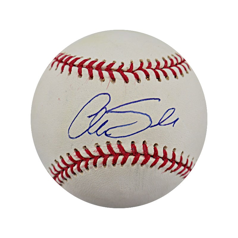 aaron small autographed bud selig OML baseball (JSA COA): aaron small autographed bud selig