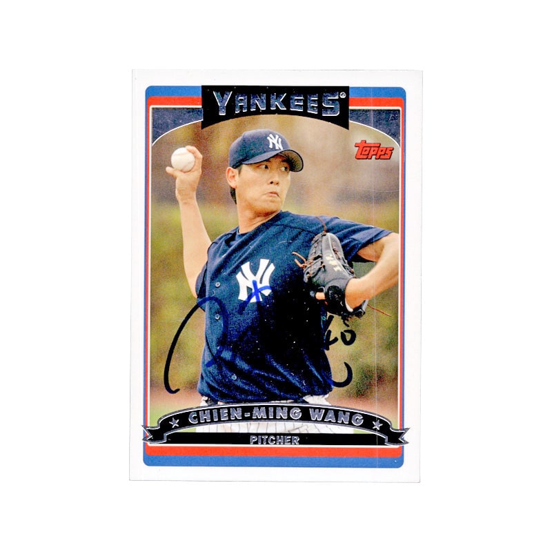 2006 topps chien-ming wang autograph signature new york yankees: 2006 topps chien-ming wang autograph
