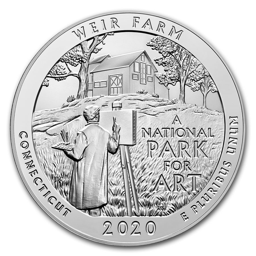 2020-D ATB Quarter Weir Farm: 2020-D ATB Quarter Weir Farm National Historic Site BU SKU no: RBJ206084 Year: 2020 Grade: Brilliant Unc Grade Service: None Denomination: 25 Cents Mint Mark: D - Denver Metal Content: 0