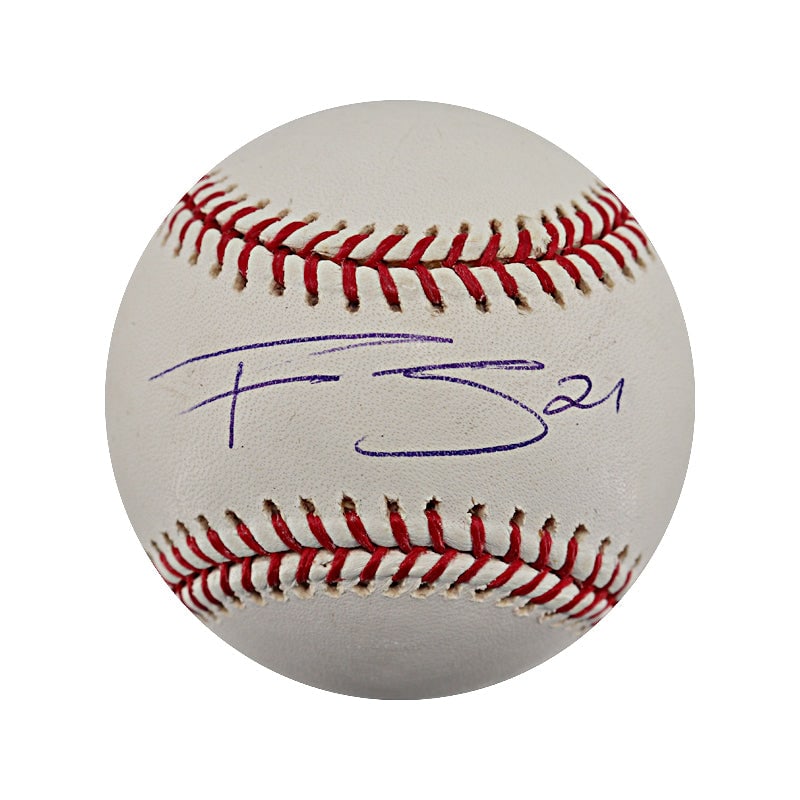 franklin gutierrez autographed bud selig OML baseball (JSA): franklin gutierrez autographed bud selig
