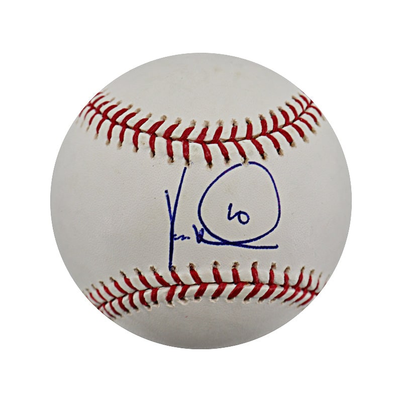 vernon wells autographed bud selig OML baseball (JSA): vernon wells autographed bud selig