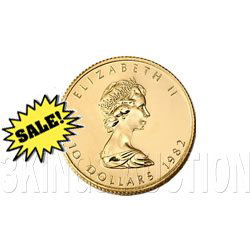 Canada Maple Leaf Quarter Ounce Gold Coin (Date Our Cho: Canada Maple Leaf Quarter Ounce Gold Coin (Date Our Choice) **|**|** MSRP: $1300