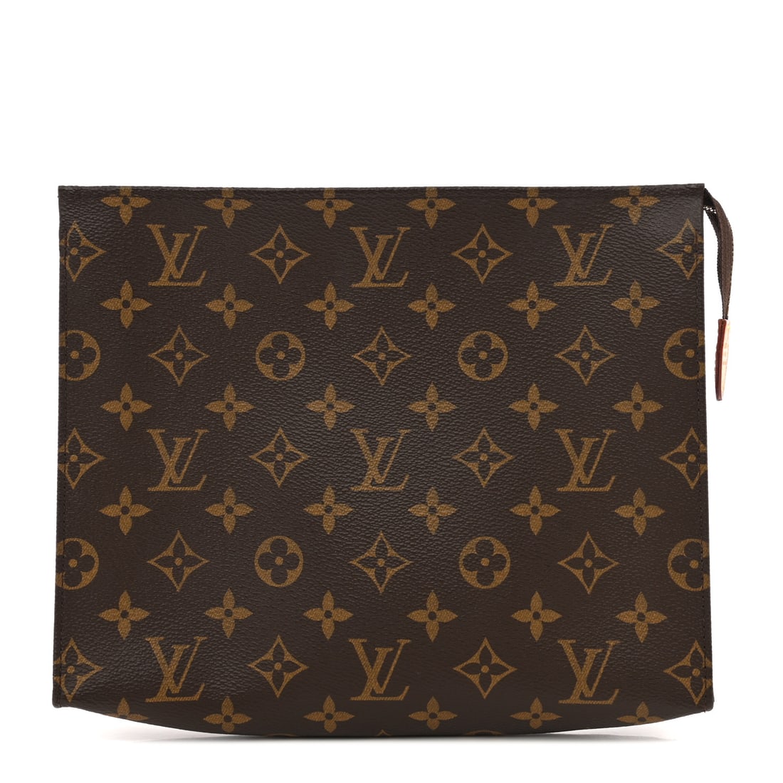Louis Vuitton LOUIS VUITTON Monogram: Louis Vuitton LOUIS VUITTON Monogram Toiletry Pouch 26 Brand: LOUIS VUITTON Condition: Excellent Condition Details: Exterior: Patina of vachetta, faint scuffs, Interior: Lining peeling, Hardware: Fain