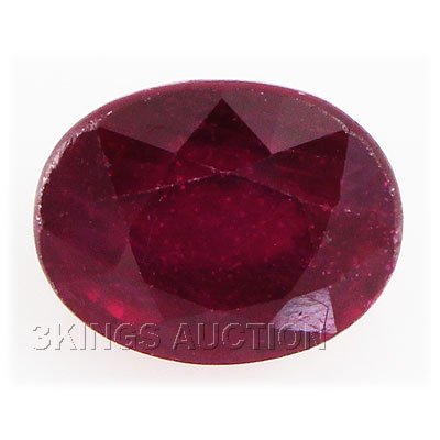 6.07ctw African Ruby Loose Gemstone: 6.07ctw African Ruby Loose Gemstone **|**|** 11.00x9.00mm Red Ruby Leaded African Loose Gemstone Oval Cut, Lot of 1 ; MSRP: $1000