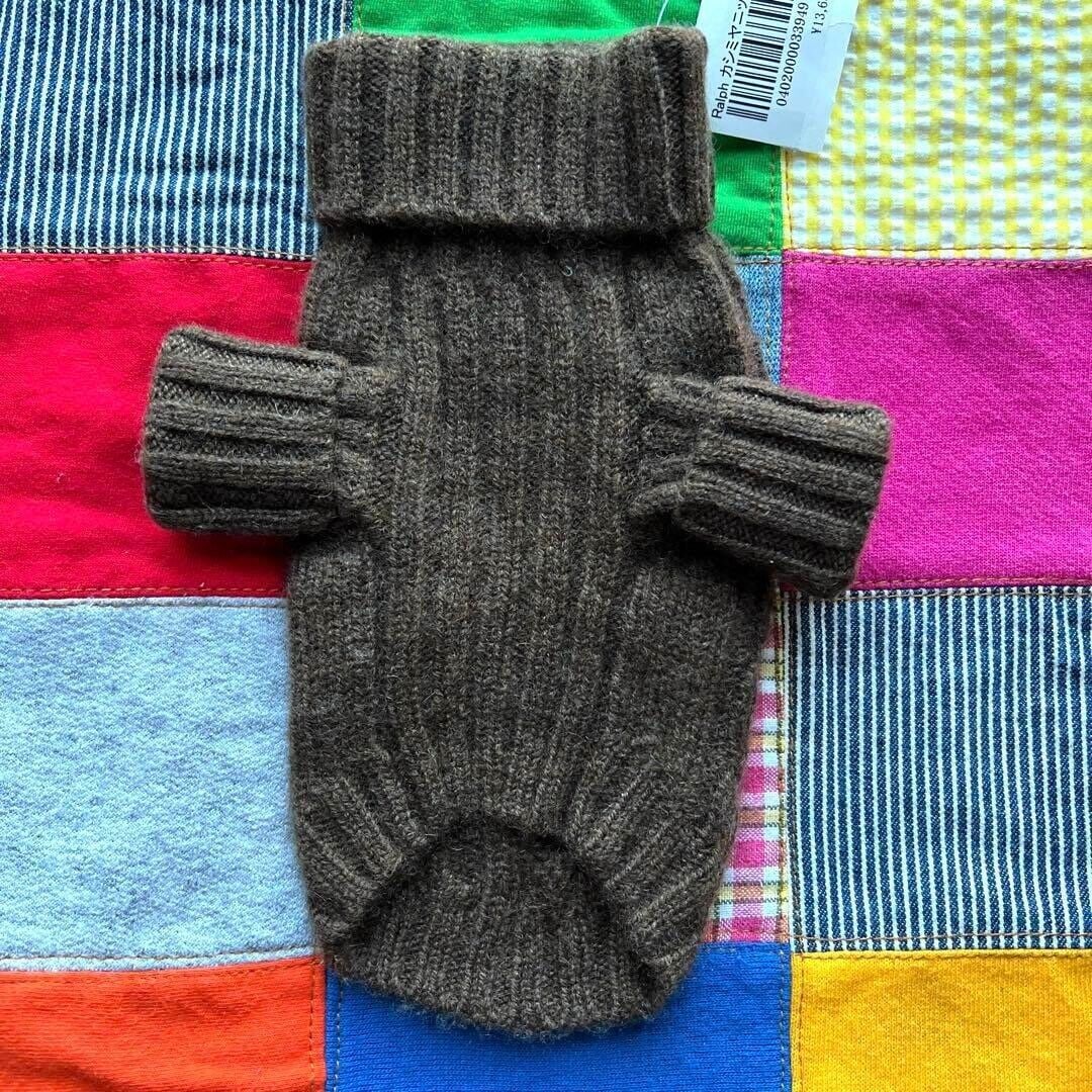 RALPH LAUREN Dog Cashmere Sweater Dog: RALPH LAUREN Dog Cashmere Sweater Dog Wear XS Brown Unused From Japan Condition: New with defects Seller Notes: ?There is a small hole for a harness. Approx. 26 cm (torso) x 4.5 cm (turtleneck) x 19.5