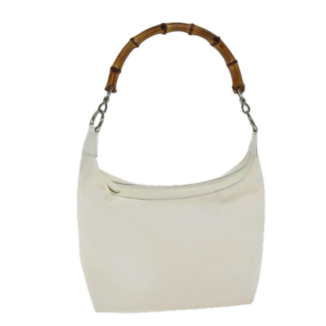 GUCCI Bamboo Shoulder Bag Nylon White: GUCCI Bamboo Shoulder Bag Nylon White 000 1956 0531 Auth ep4742 Condition: Pre-owned Seller Notes: ?Pre-owned: An item that has been Pre-Owned or worn previously. See the sellers listing for full ...