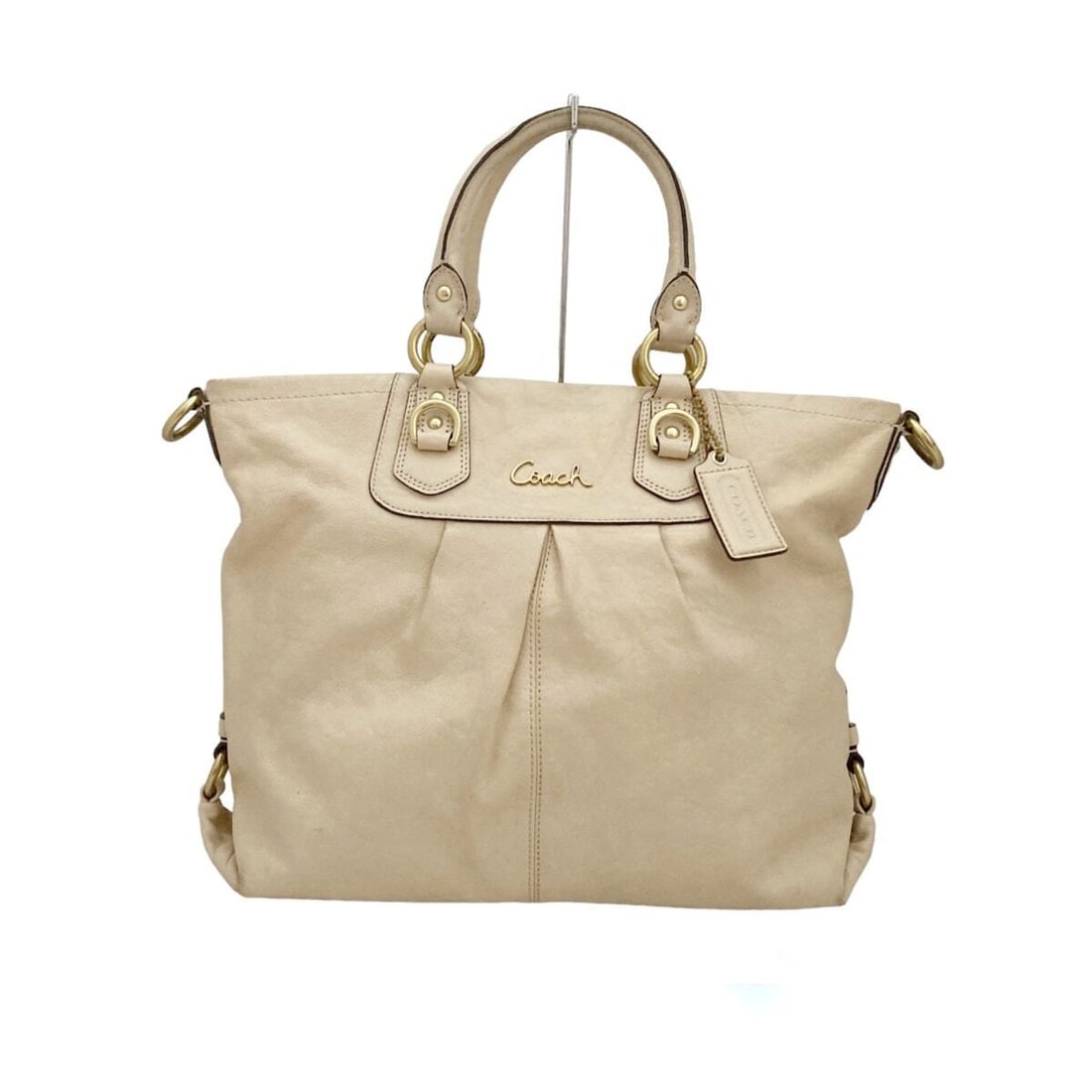 Auth COACH Ashley Leather Satchel: Auth COACH Ashley Leather Satchel F15444 Cream Leather - Handbag Condition: Pre-owned Brand: COACH Style: Handbag Exterior Color: Cream Exterior Material: Leather Model Number: F15444 Pr