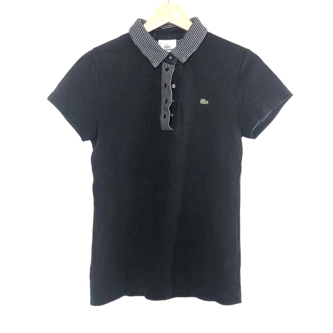 Auth Lacoste - Black White Womens: Auth Lacoste - Black White Womens Polo Shirt Condition: Pre-owned Brand: Lacoste Style: Polo Shirt Color: Black, White Material: Please see the photo of the quality tag ConditionRank: 6 D