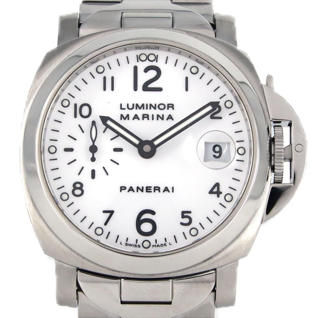 Authentic PANERAI Luminor Marina PAM00051 SS: Authentic PANERAI Luminor Marina PAM00051 SS Automatic #260-006-742-3606 Condition: Pre-owned Brand: PANERAI Color: Dial Colors: White Arabia Material: Case: SST Bracelet: SST Department: Unisex