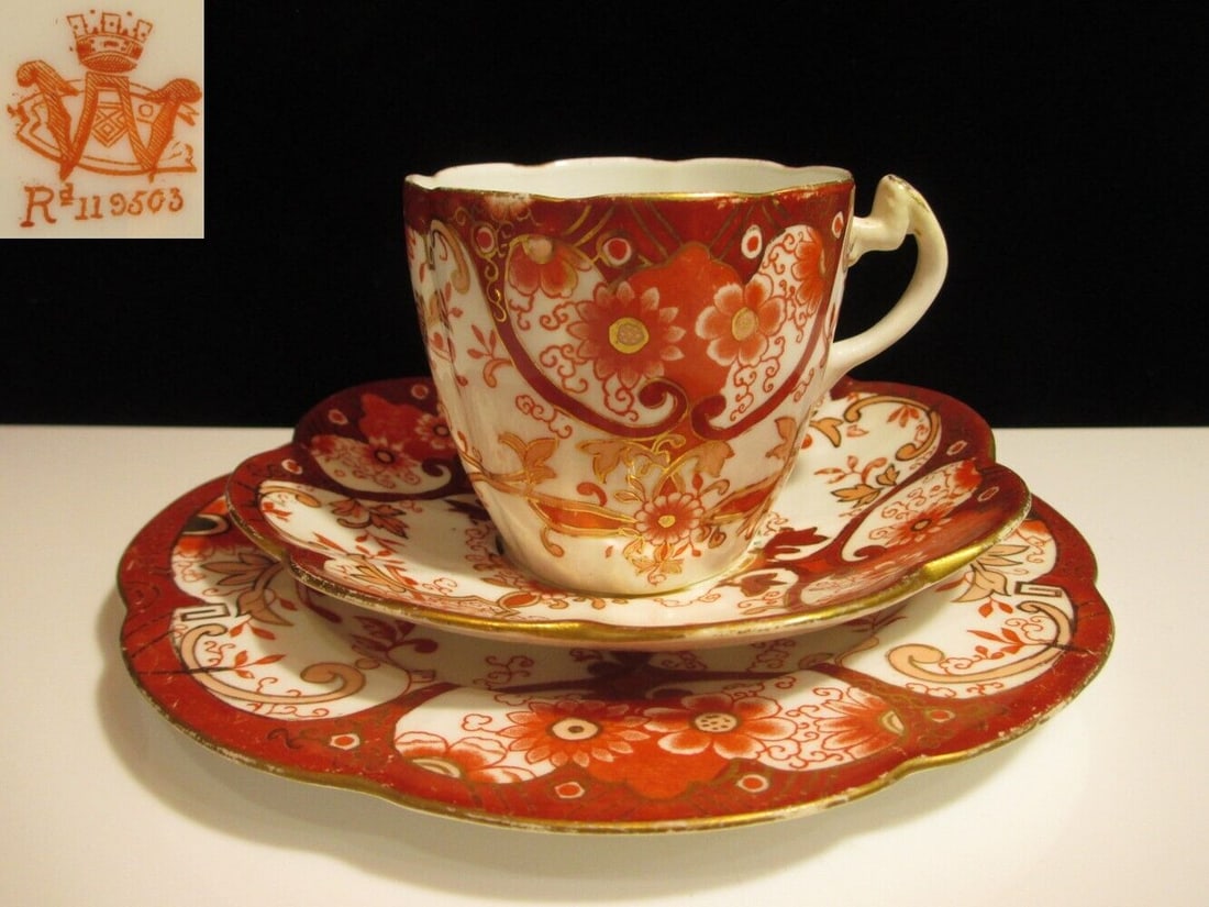 Wileman 19th Century British Antique Coffee: Wileman 19th Century British Antique Coffee Cup Trio Condition: Pre-Owned Brand: Wileman Country: Japan SN: MOR_0820 Type: Cup & Saucer Color: multicolor Pattern: NA Original/Rep