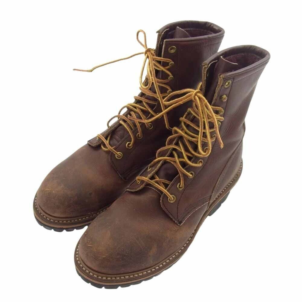 RED WING 4418 Leather Logger Lineman: RED WING 4418 Leather Logger Lineman Steel Toe Work Safety Boots Leather Condition: Pre-owned Brand: RED WING Country: Japan SN: MOR_0820 Department: NA Type: Boot Character: Boots <b