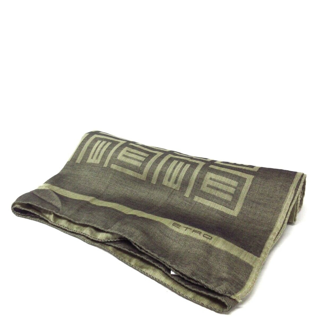 Auth ETRO - Dark Gray Beige: Auth ETRO - Dark Gray Beige Wool Cotton Silk Scarf Condition: Pre-owned Brand: ETRO Style: Scarf Color: Dark Gray, Beige Material: Wool, Cotton, Silk ConditionRank: 7 Type: Scarf
