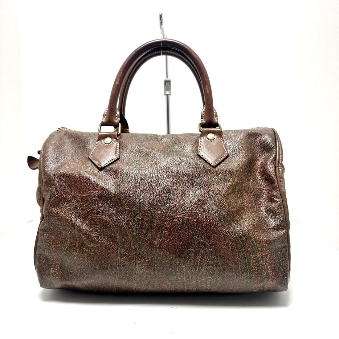 Auth ETRO - Brown Bordeaux Multi: Auth ETRO - Brown Bordeaux Multi PVC Leather Handbag Condition: Pre-owned Brand: ETRO Style: Handbag Exterior Color: Brown, Bordeaux, Multi Exterior Material: PVC, Leather ConditionRank: 5 <br