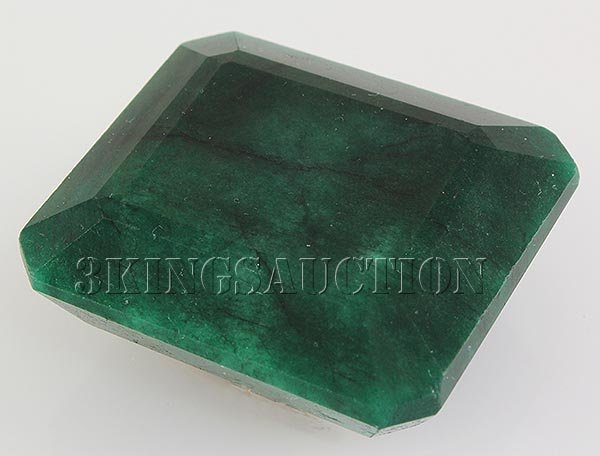 Emerald 179.83ctw Loose Gemstone 38x34x16mm EmeraldCut: Emerald 179.83ctw Loose Gemstone 38x34x16mm EmeraldCut **|**|** Natural Emerald Beryl Loose Gemstone Emerald Shape ; MSRP: $1400