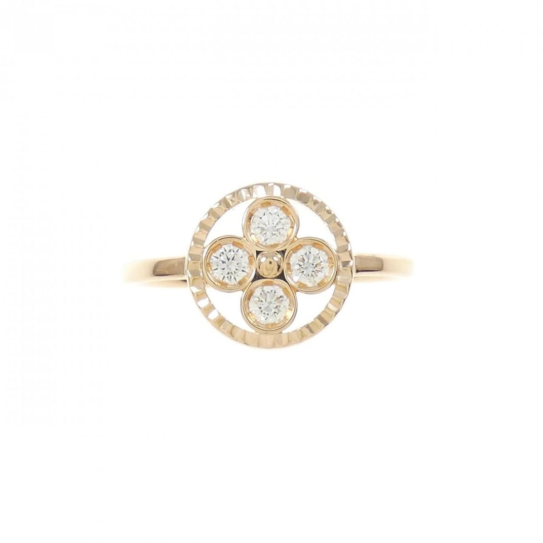 Authentic LOUIS VUITTON Monogram Sun: Authentic LOUIS VUITTON Monogram Sun Blossom BB Ring #270-003-813-4408 Condition: Pre-owned Brand: LOUIS VUITTON Style: Ring Material: 750 Pink Gold Gender: Ladies Size: 5 (US size) (50)