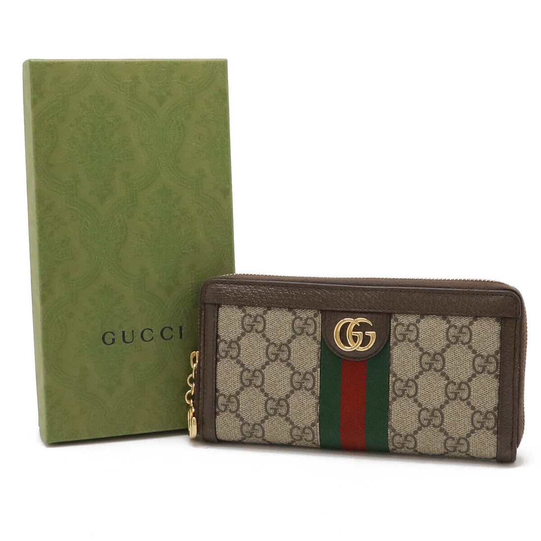 GUCCI Ophidia GG Supreme Round Zip: GUCCI Ophidia GG Supreme Round Zip Long Wallet PVC Leather Beige Brown 240924N Condition: Pre-owned Brand: GUCCI Model: 523154 Type: Ring Department: Ladies Shipping: Please allow 5-10 bu