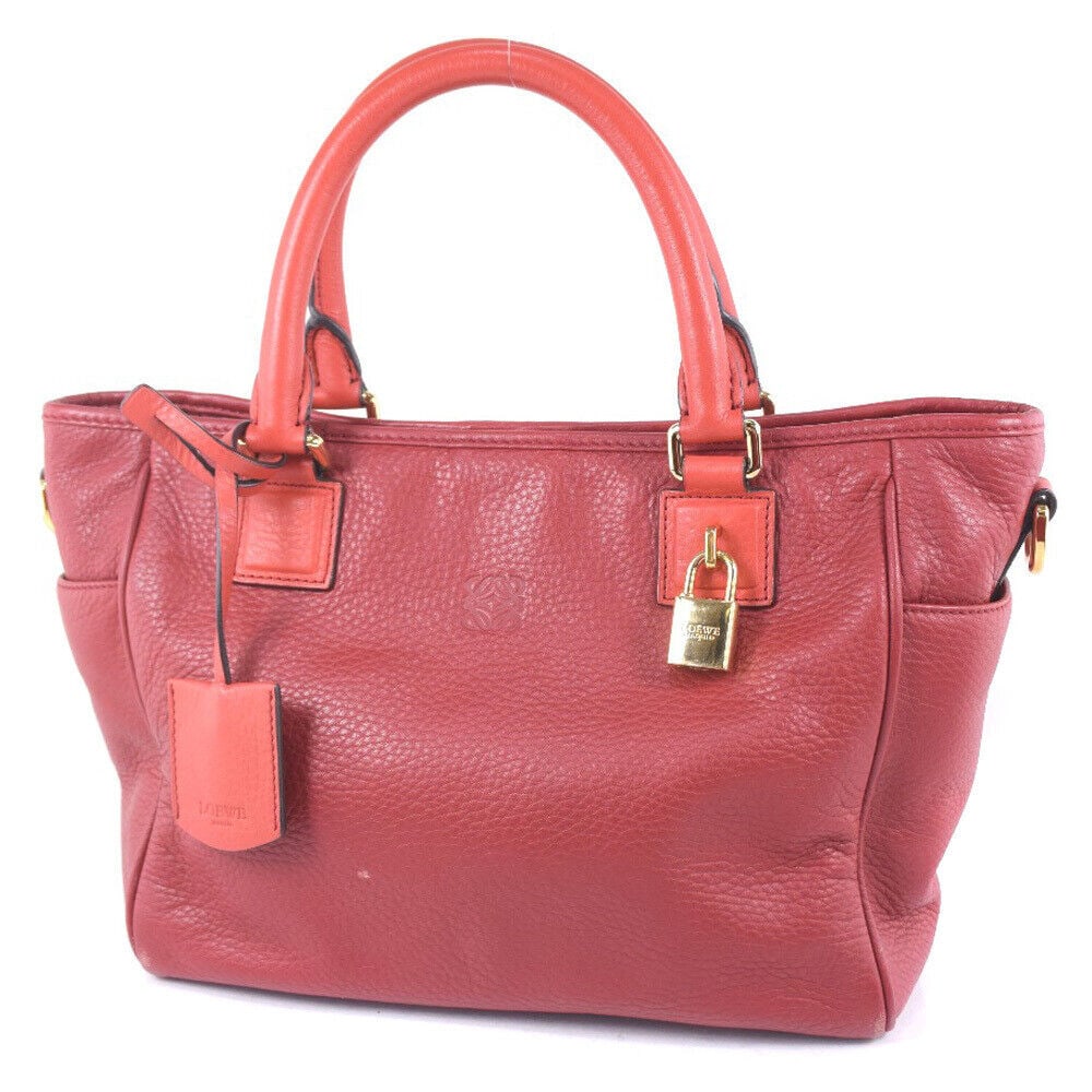 LOEWE 2WAY Shoulder PIEL VACUNA COWHIDE: LOEWE 2WAY Shoulder PIEL VACUNA COWHIDE 318.32.C86 Handbag Leather Red Condition: Pre-owned Detail Notes: ?Condition Product rank: B+ rank Surface: Fine scratches Model name: 2WAY shoulder Model numbe