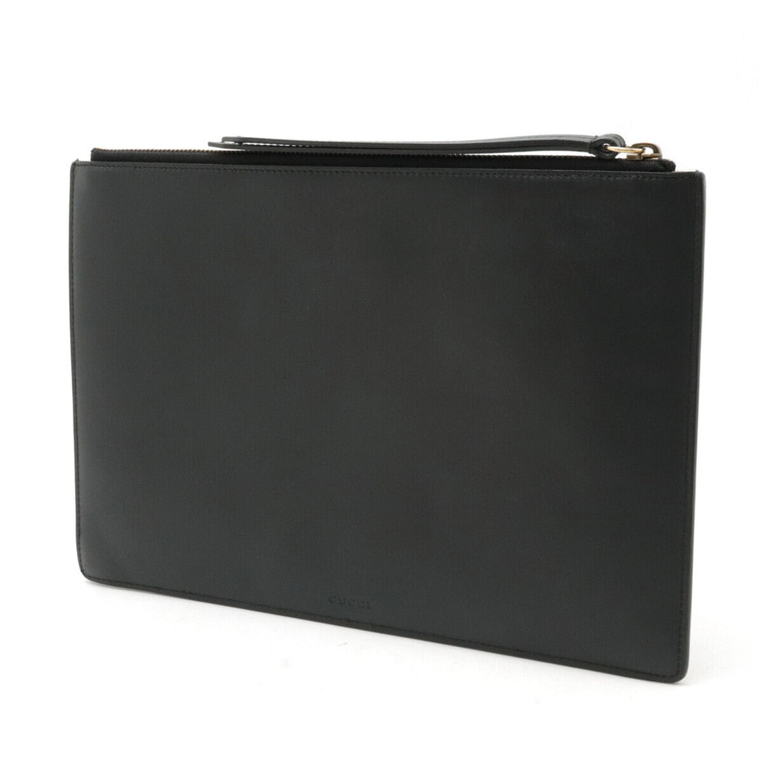 GUCCI Ghost LIFE IS GUCCI Clutch: GUCCI Ghost LIFE IS GUCCI Clutch bag Second bag Leather Black 240802N Condition: Pre-owned Brand: GUCCI Model: 445597 Style: Hand Bag Exterior Material: Leather Exterior Color: Unknown De