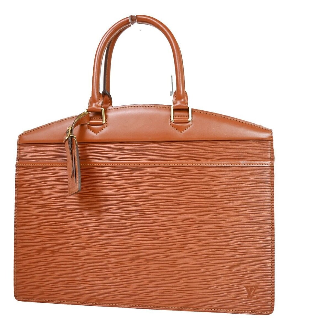 LOUIS VUITTON LV Logo Riviera Hand: LOUIS VUITTON LV Logo Riviera Hand Bag Epi Leather Brown France M48183 32SH653 Condition: Pre-owned Detail Notes: ?Inside has Peeled and Sticky.Please check a photograph and the text carefully.? Bag W